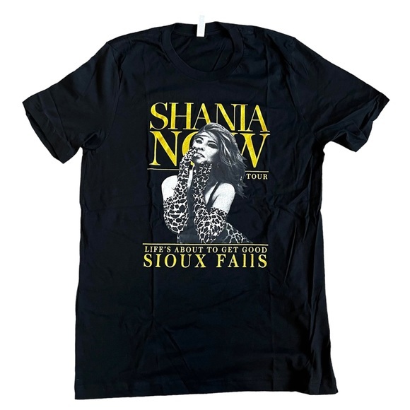 Shania Twain Now 2018 Tour T Shirt Lifes About To Get Good Sioux Falls Sz L NEW - Picture 1 of 8